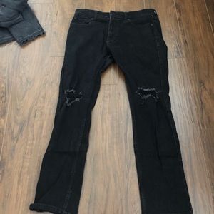 Hollister Black Ripped Jeans
